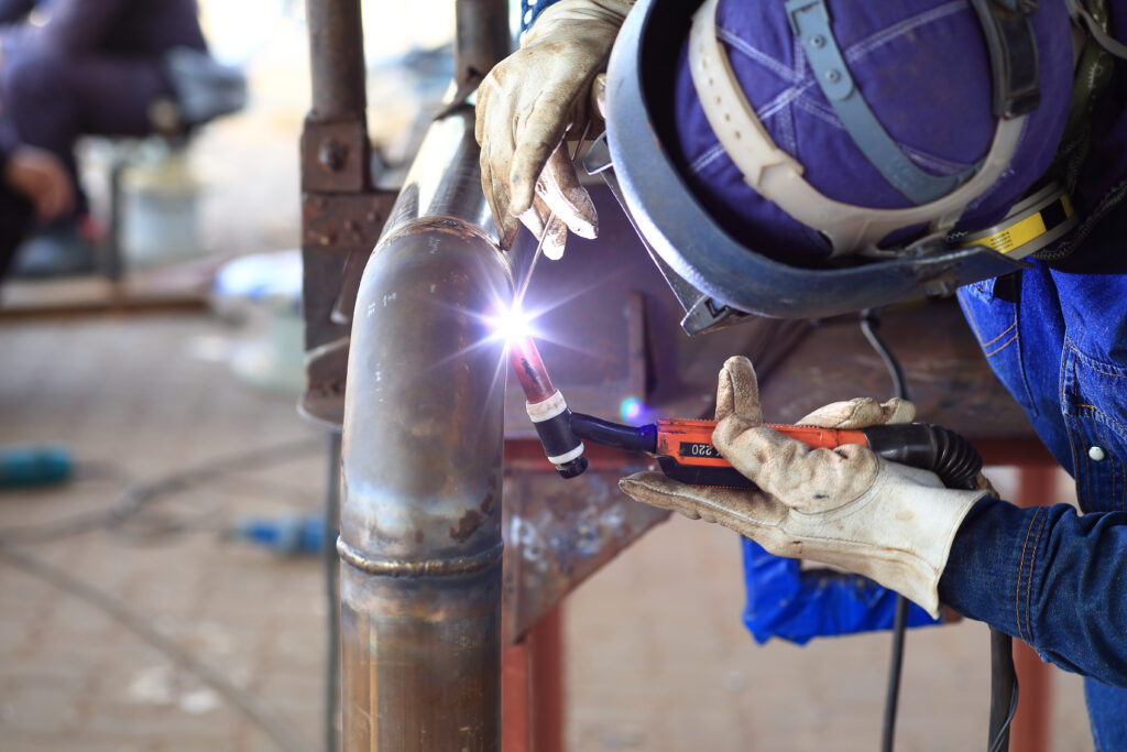 welder at factory work